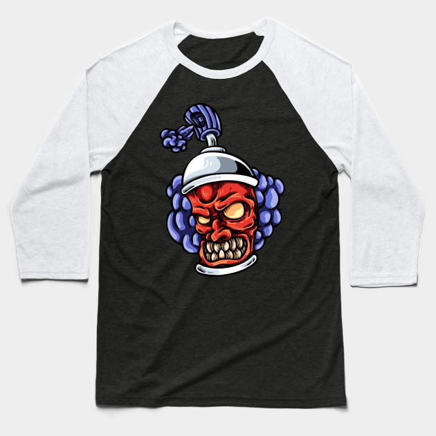 Spray Can Monster Baseball T-Shirt by andhiika